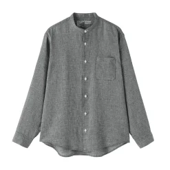 Discount Muji Camisa con cuello mao de lino lavado para hombre