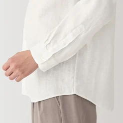 Discount Muji Camisa con cuello mao de lino lavado para hombre