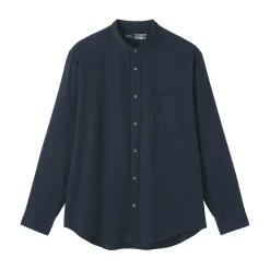 Outlet Muji Camisa con cuello mao de franela para hombre