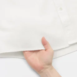 Outlet Muji Camisa con cuello mao de franela para hombre