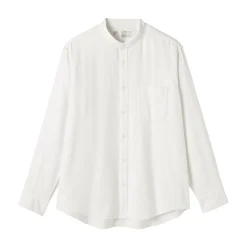Outlet Muji Camisa con cuello mao de franela para hombre