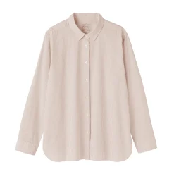 New Muji Camisa de algodón lavado fino para mujer
