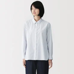 Discount Muji Camisa de algodón lavado fino para mujer