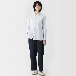 Discount Muji Camisa de algodón lavado fino para mujer