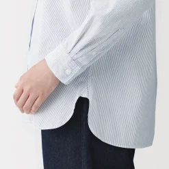 Discount Muji Camisa de algodón lavado fino para mujer