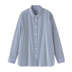 Discount Muji Camisa de algodón lavado fino para mujer