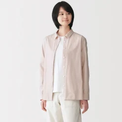Discount Muji Camisa de algodón lavado fino para mujer