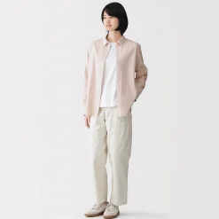 Discount Muji Camisa de algodón lavado fino para mujer