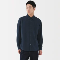 New Muji Camisa de franela para hombre