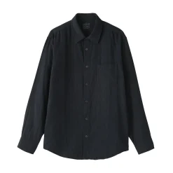Outlet Muji Camisa de gasa doble y mezcla de kapok para hombre