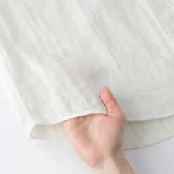 Outlet Muji Camisa de gasa doble y mezcla de kapok para hombre