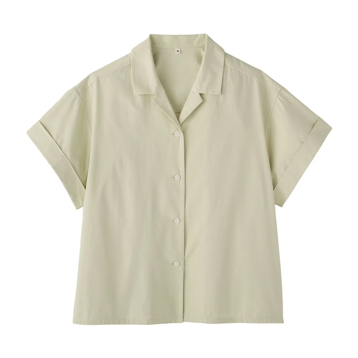 Hot Muji Camisa de manga corta de popelín de algodón orgánico para mujer