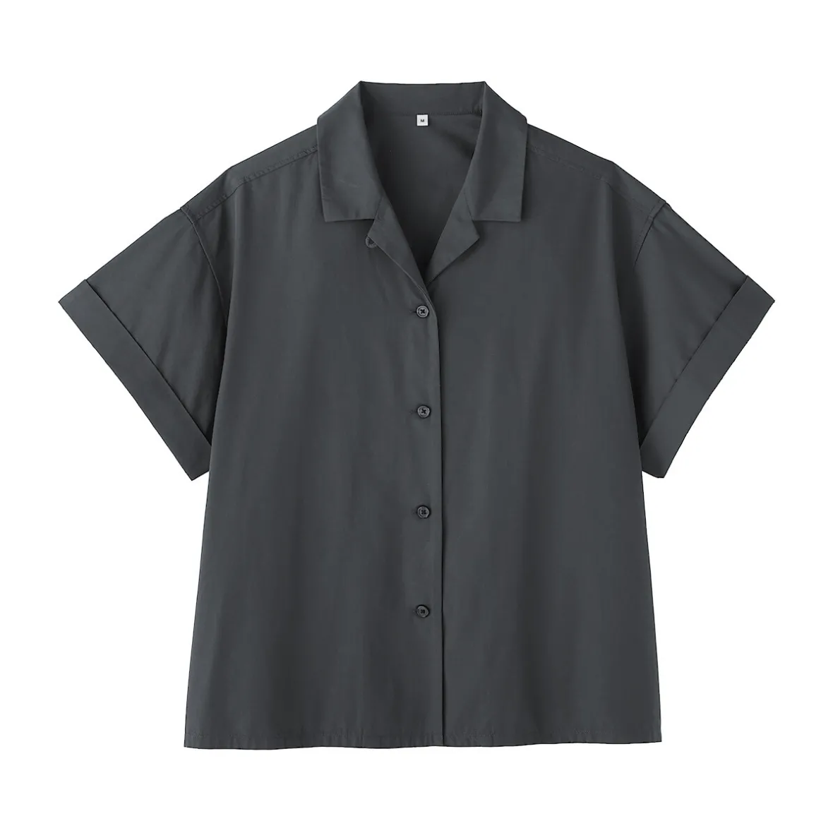 Hot Muji Camisa de manga corta de popelín de algodón orgánico para mujer