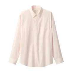 Outlet Muji Camisa de manga larga de algodón ancho lavado para hombre
