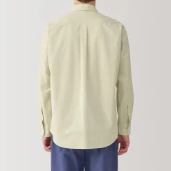 Outlet Muji Camisa de manga larga de algodón ancho lavado para hombre