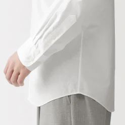 Sale Muji Camisa de manga larga de algodón ancho lavado para hombre
