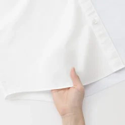 Sale Muji Camisa de manga larga de algodón ancho lavado para hombre