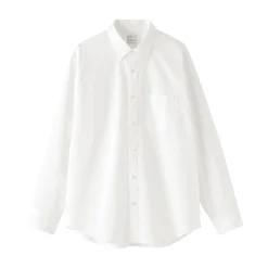 Sale Muji Camisa de manga larga de algodón ancho lavado para hombre