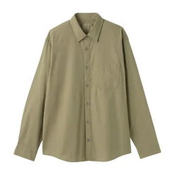 Hot Muji Camisa de manga larga de algodón ancho lavado para hombre