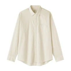 Hot Muji Camisa de manga larga de algodón ancho lavado para hombre