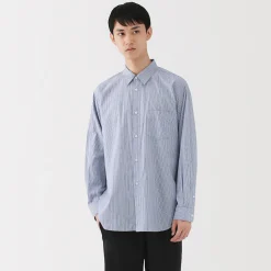 New Muji Camisa de popelina de algodón para hombre