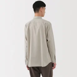 Hot Muji Camisa de popelina de algodón para hombre