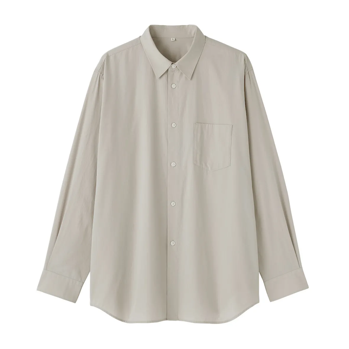 Hot Muji Camisa de popelina de algodón para hombre