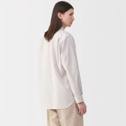 Discount Muji Camisa de popelina de algodón para hombre