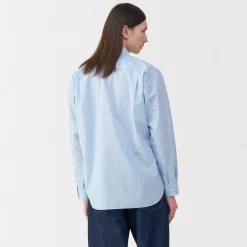 Discount Muji Camisa de popelina de algodón para hombre