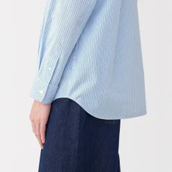 Discount Muji Camisa de popelina de algodón para hombre