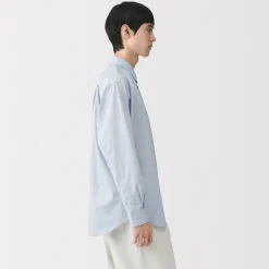 Outlet Muji Camisa de popelín de algodón orgánico para hombre