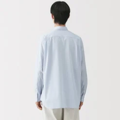 Outlet Muji Camisa de popelín de algodón orgánico para hombre