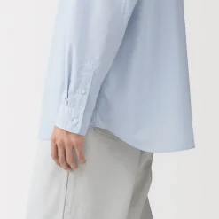 Outlet Muji Camisa de popelín de algodón orgánico para hombre