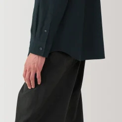 New Muji Camisa de sarga de algodón cepillado para hombre