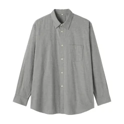 New Muji Camisa de sarga de algodón cepillado para hombre