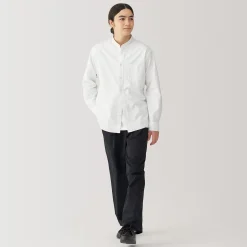 New Muji Camisa estilo Oxford cuello Mao
