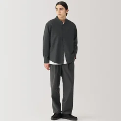 New Muji Camisa estilo Oxford cuello Mao