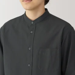 New Muji Camisa estilo Oxford cuello Mao
