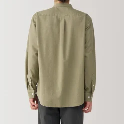 New Muji Camisa estilo Oxford cuello Mao