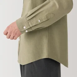 New Muji Camisa estilo Oxford cuello Mao