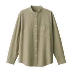New Muji Camisa estilo Oxford cuello Mao