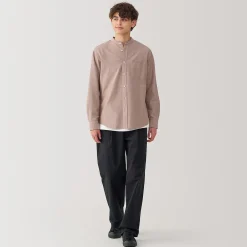 New Muji Camisa estilo Oxford cuello Mao