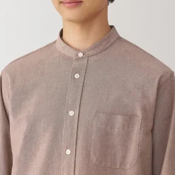 New Muji Camisa estilo Oxford cuello Mao