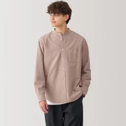 New Muji Camisa estilo Oxford cuello Mao