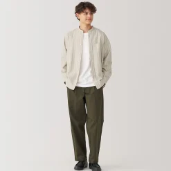 New Muji Camisa estilo Oxford cuello Mao