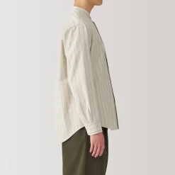 New Muji Camisa estilo Oxford cuello Mao