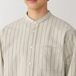 New Muji Camisa estilo Oxford cuello Mao