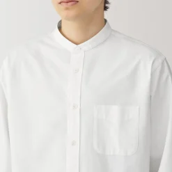New Muji Camisa estilo Oxford cuello Mao