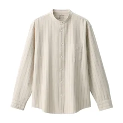 New Muji Camisa estilo Oxford cuello Mao