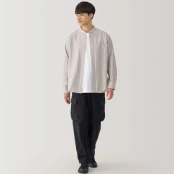 New Muji Camisa estilo Oxford cuello Mao